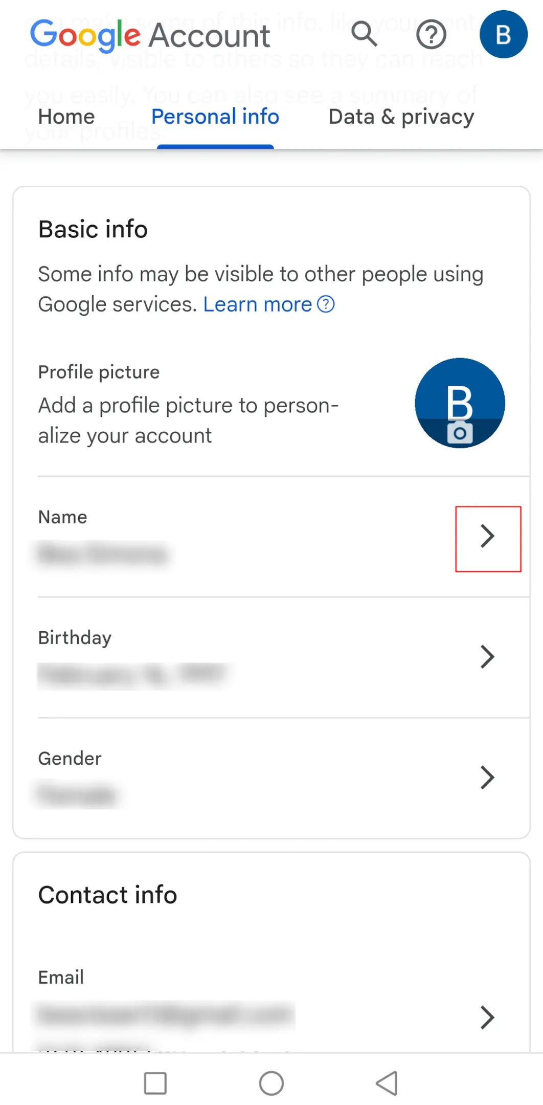 How to add Personal Info in Google Meet on Android Device