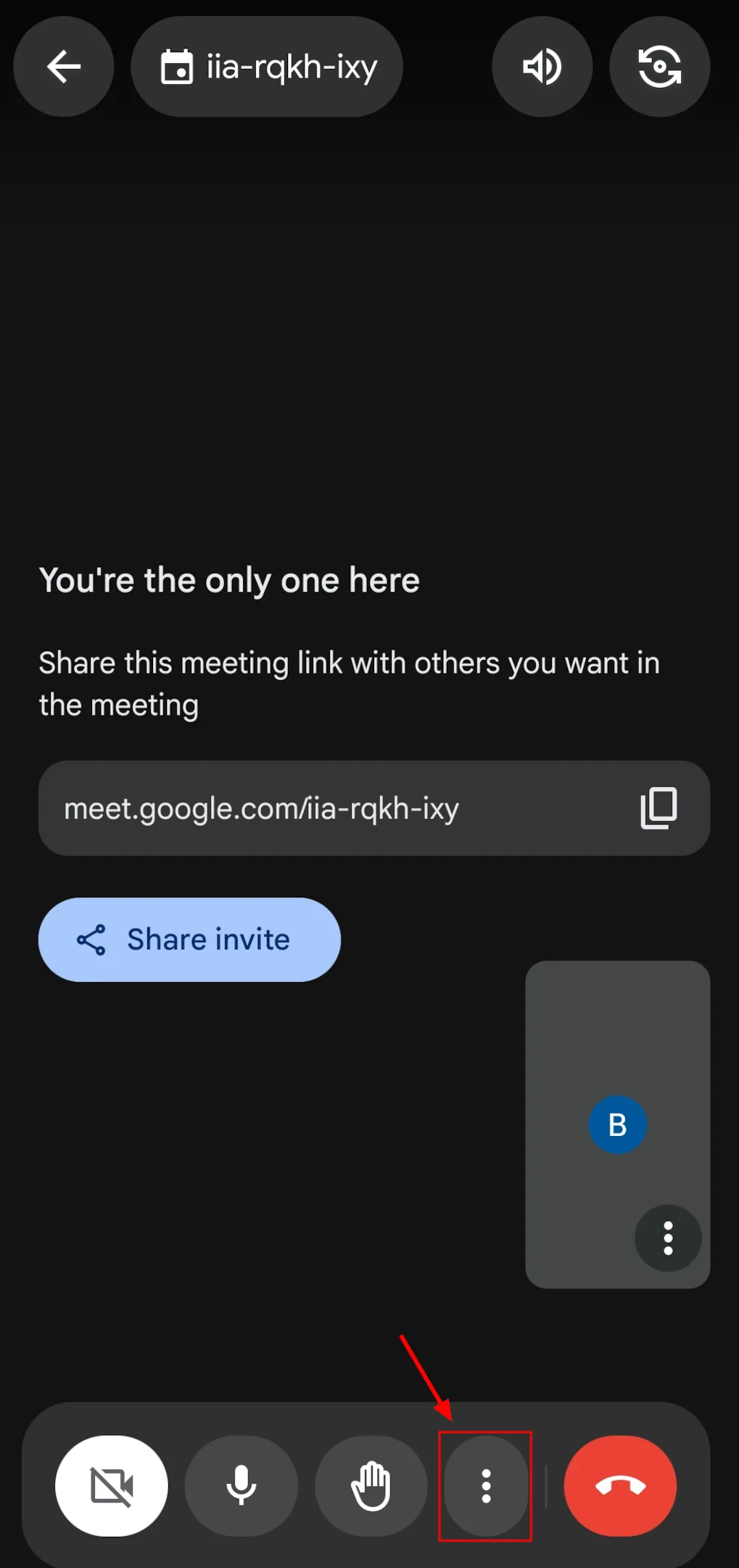 How to start a Google Meet chat on Mobile