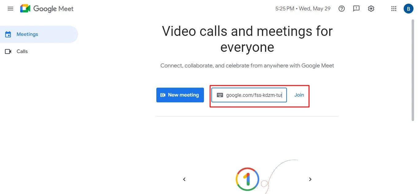 How to create a meeting in Google Meet with a unique code