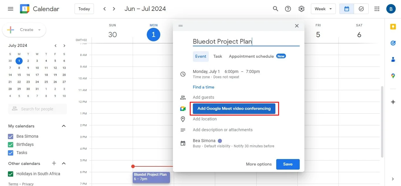 How to Access Google Meet via Google Calendar