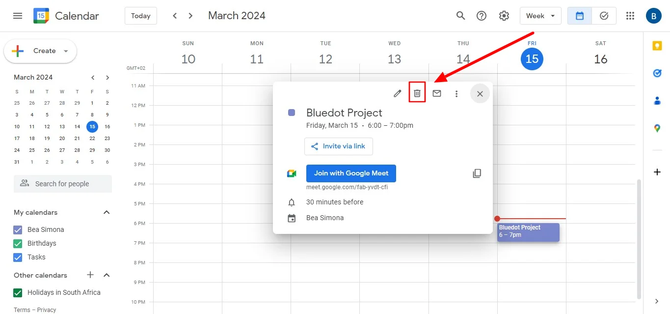 How To Delete A Meeting In Google Calendar On PC