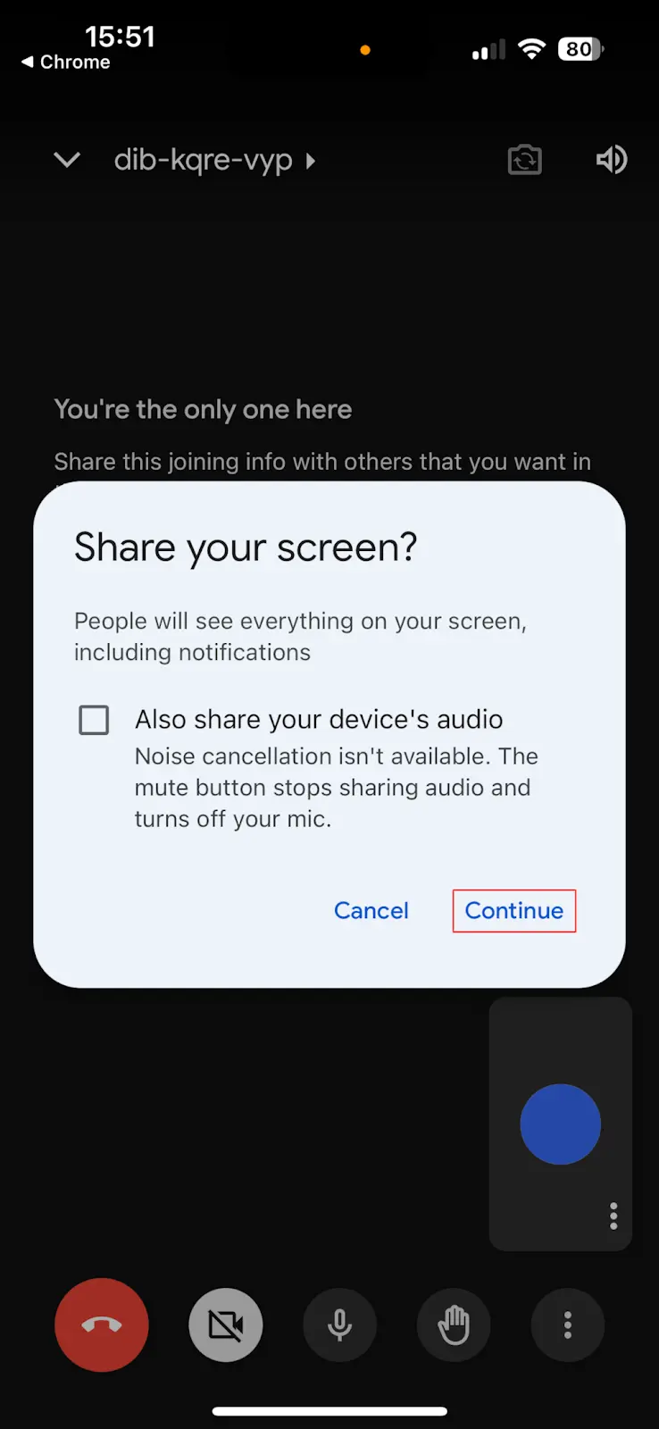 How to share screen using iOS mobile