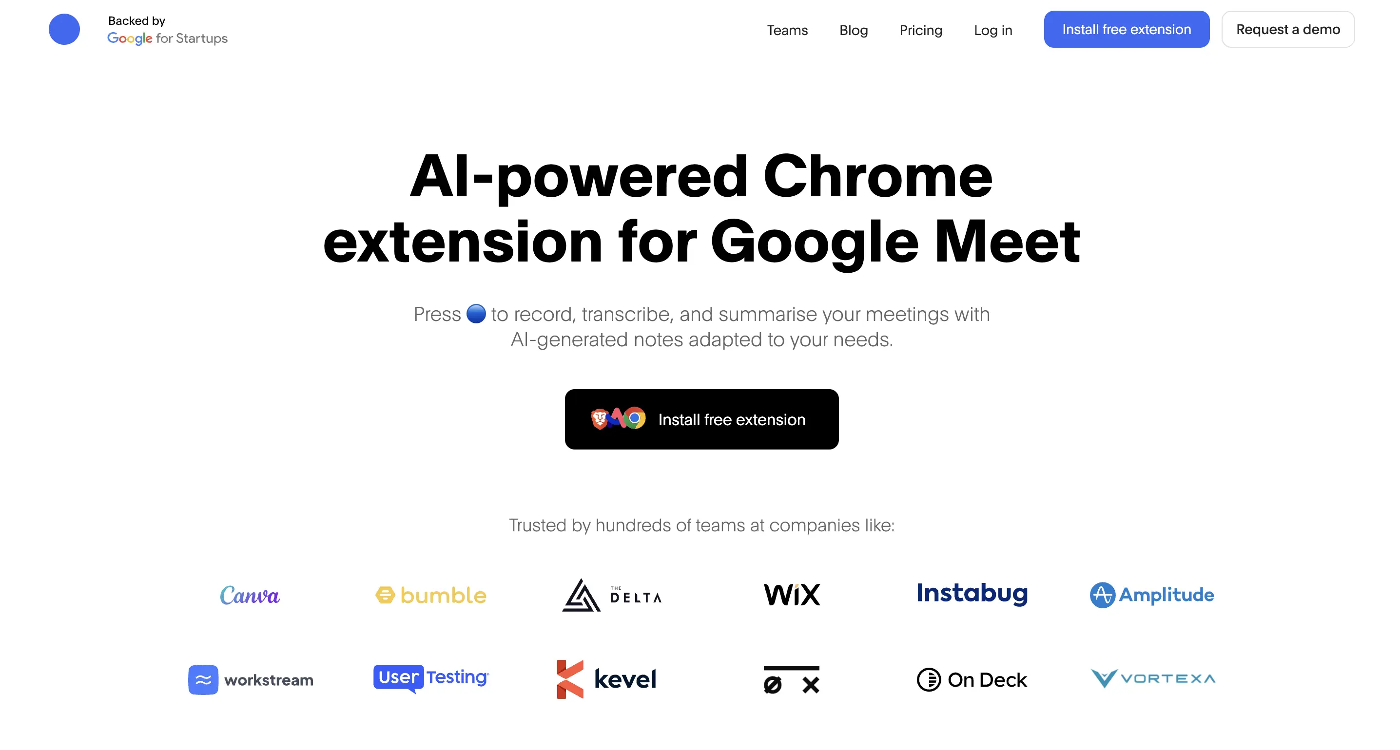 Install Bluedot's Chrome extesion