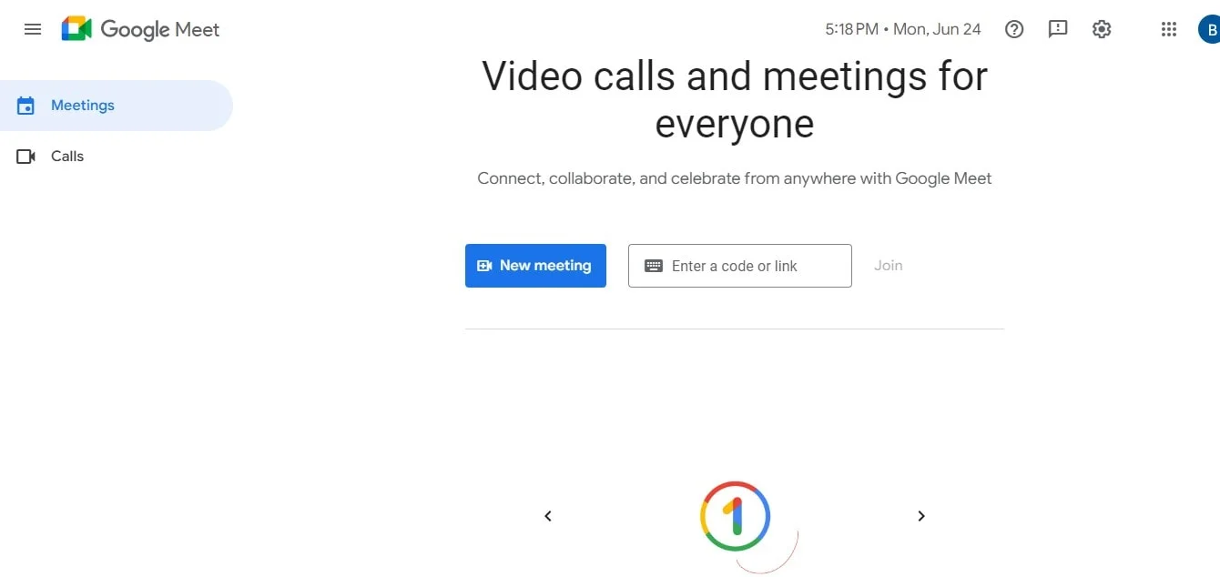 Google Meet free account