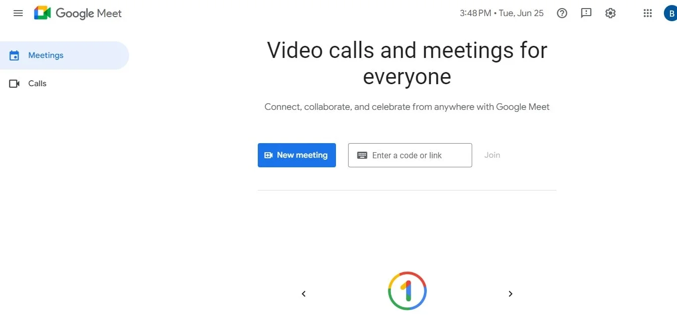 Google Meet meeting