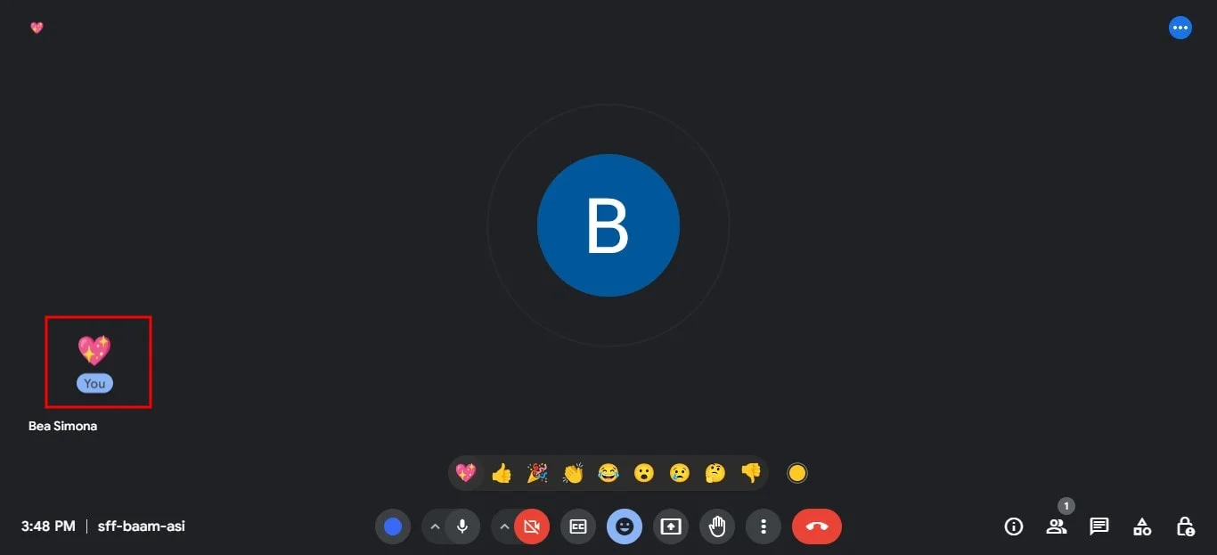 how to send emojis during a Google Meet meeting