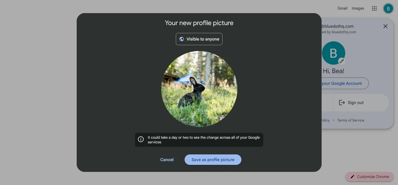 How to save Google profile picture on PC