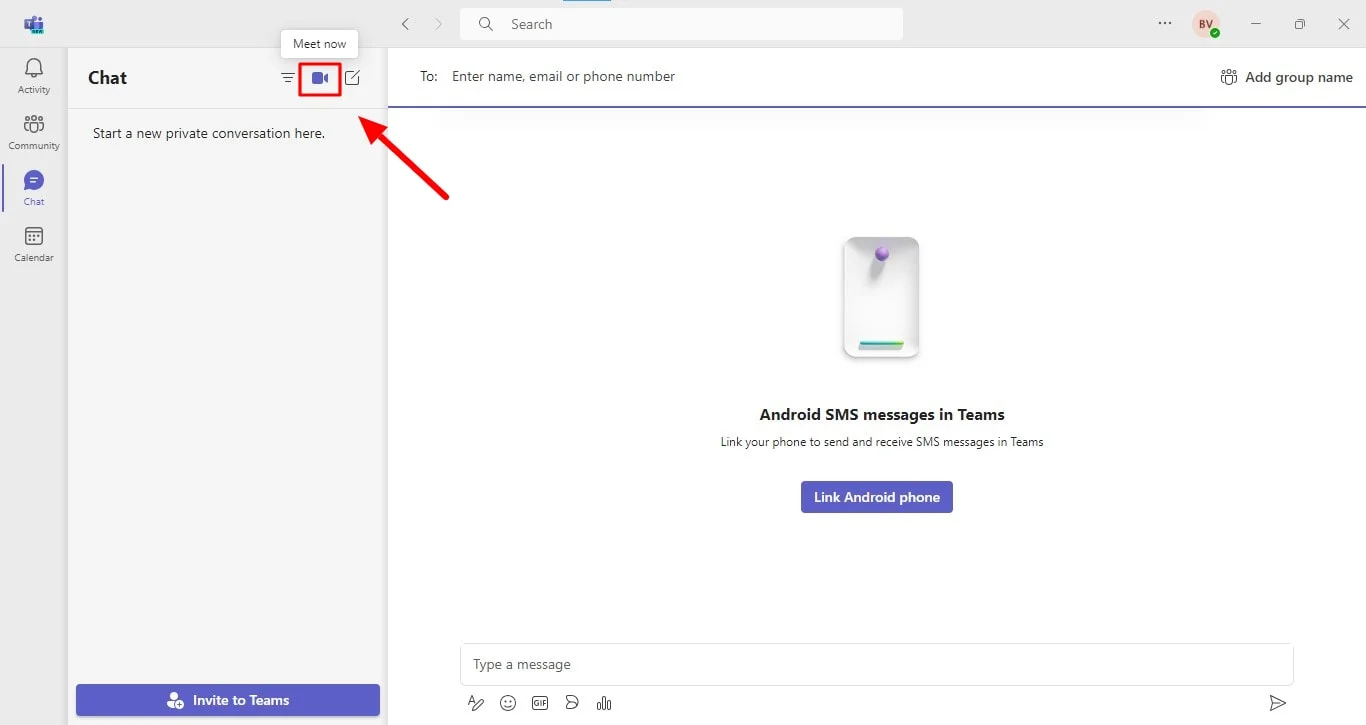 How to start Microsoft Teams meeting