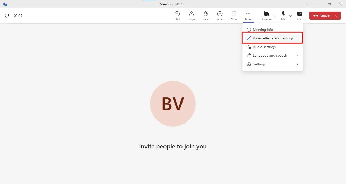 changing meeting background in Microsoft Teams