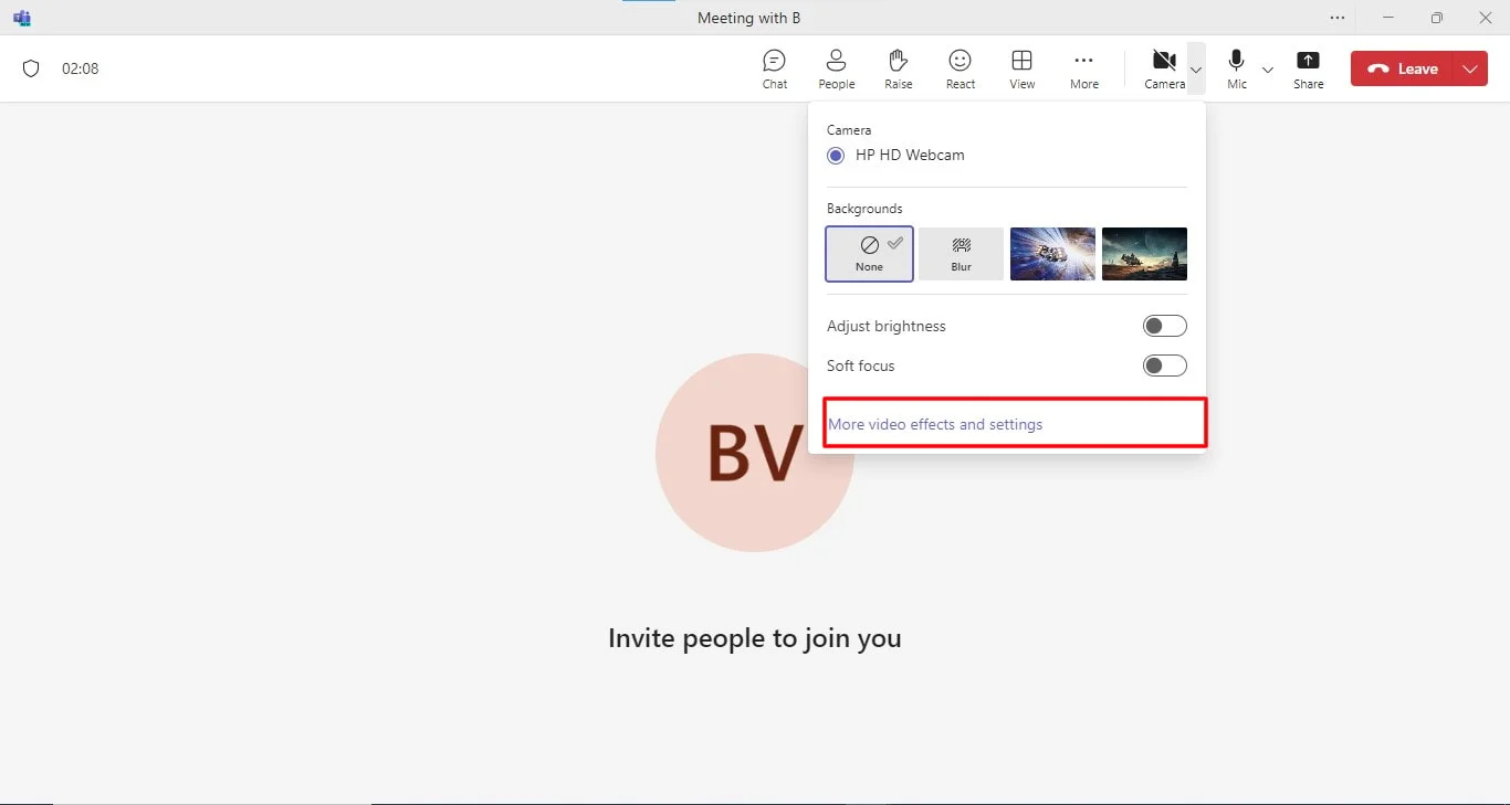 How to change meeting background in Microsoft Teams