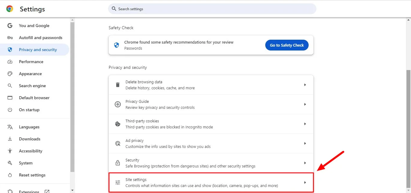 how to set up Chrome settings to camera access in Microsoft Teams