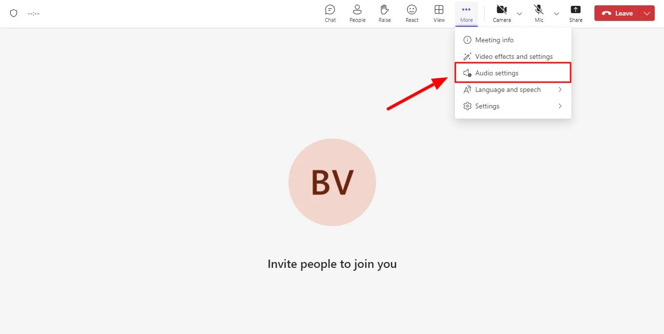 how to adjust audio settings in Microsoft Teams