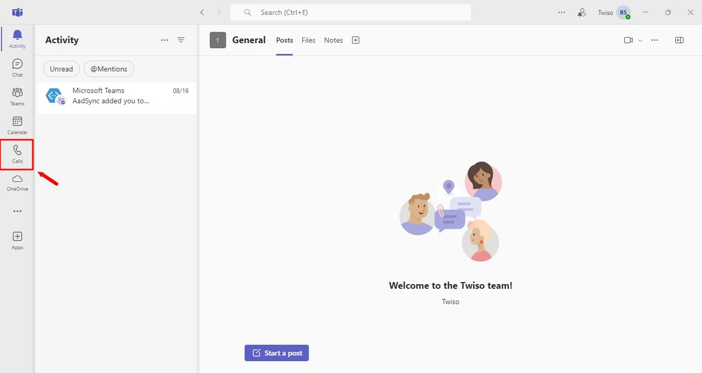 How to try a test call in Microsoft Teams