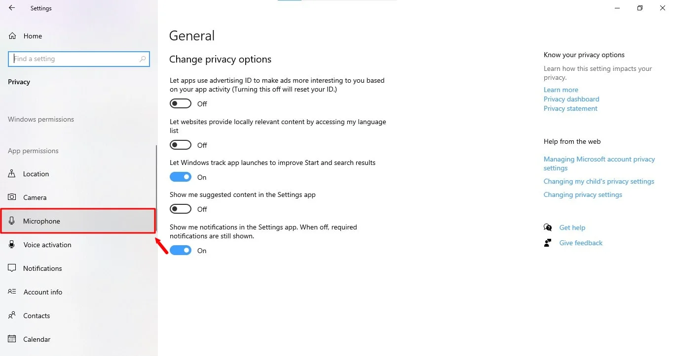 How to adjust microphone access in Microsoft Teams