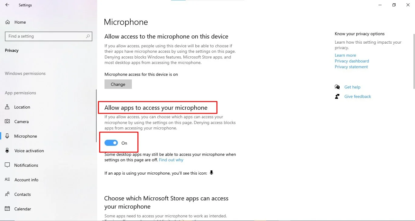 How to set up microphone access in Microsoft Teams