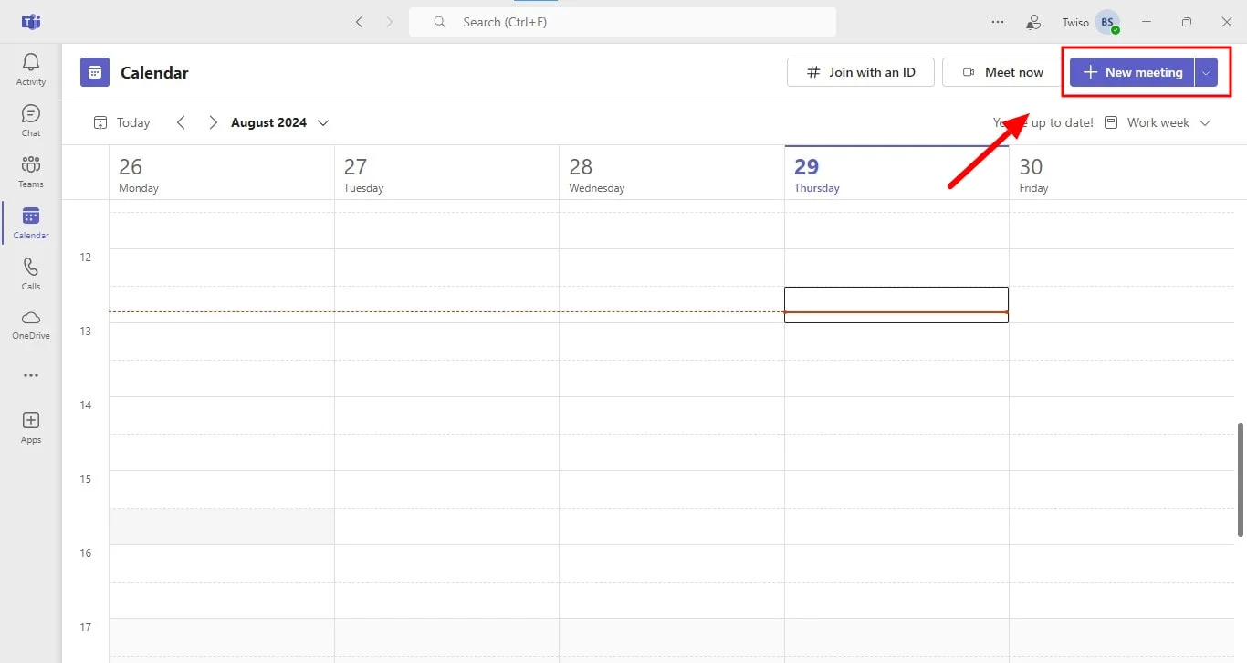 How to create a new meeting In Microsoft Teams