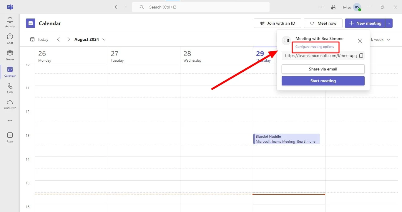 How to adjust a channel meeting settings in Microsoft Teams