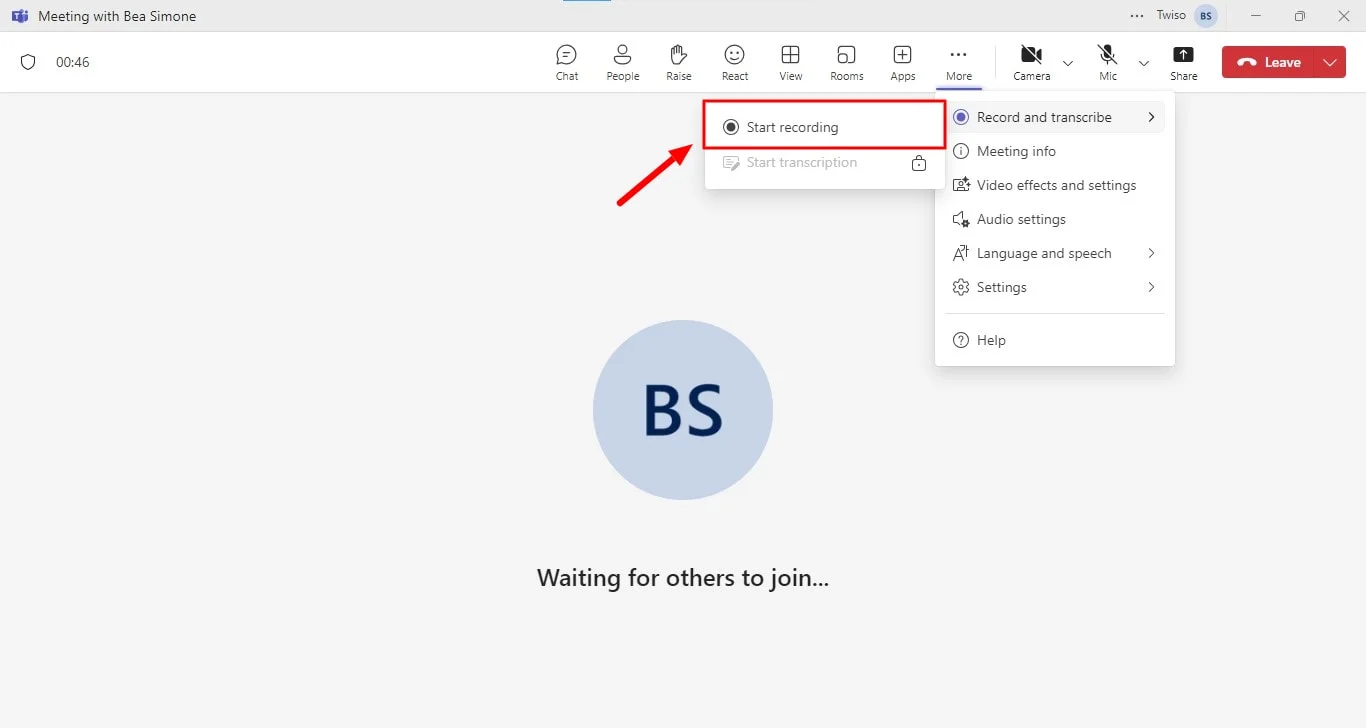 How to record a solo meeting in Microsoft Teams