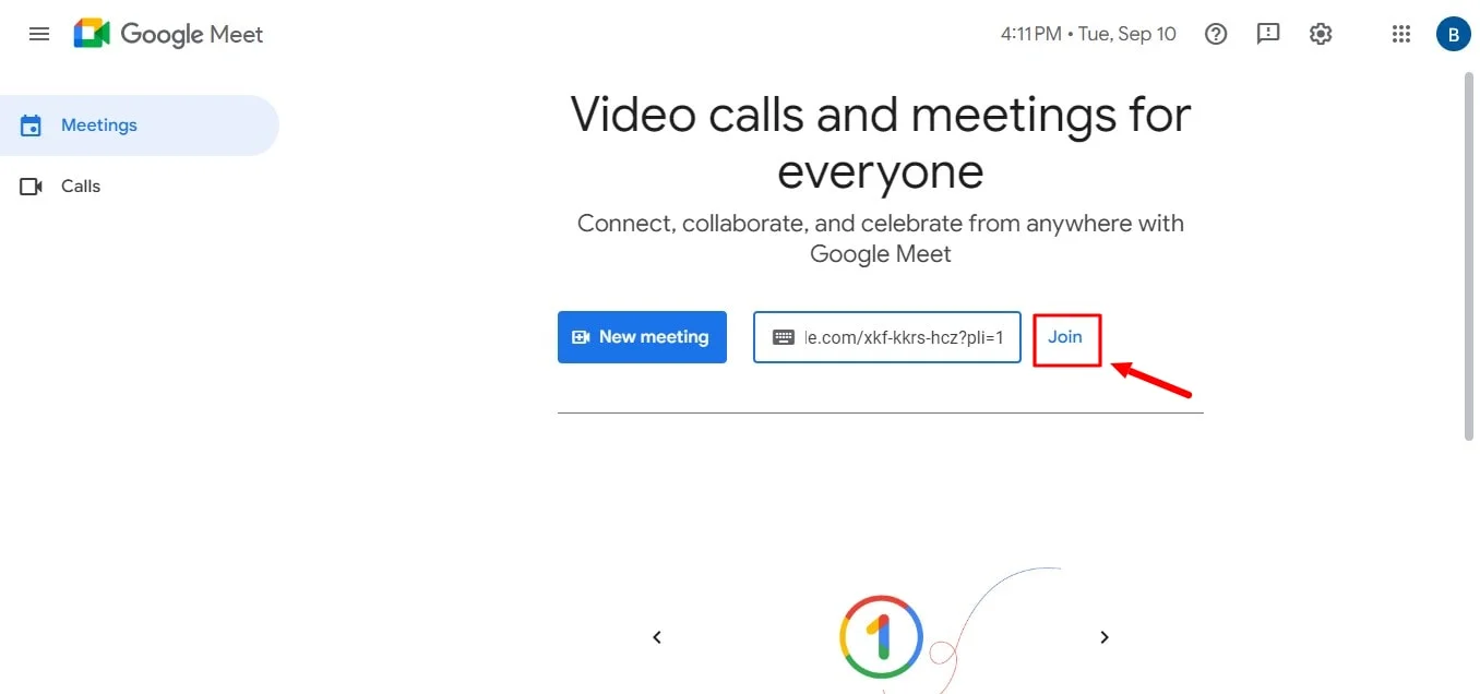 how to join a Google Meet meeting