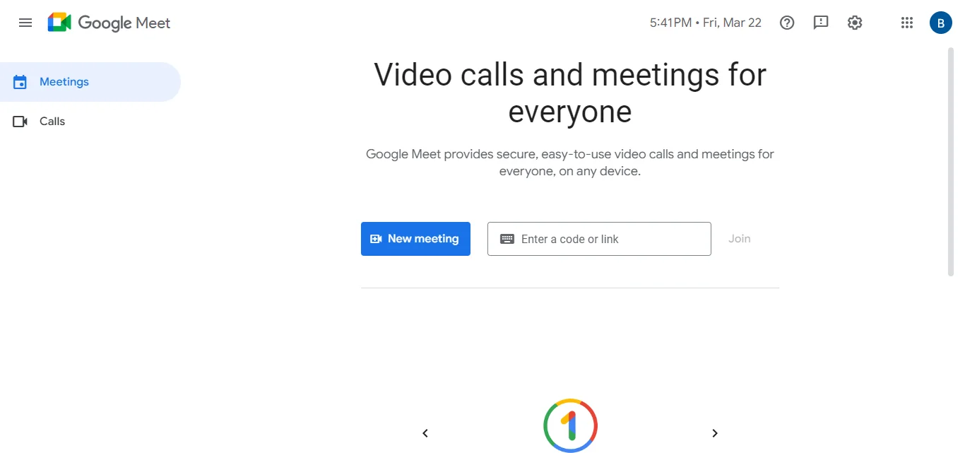 How to join or start a Google Meet meeting on a laptop