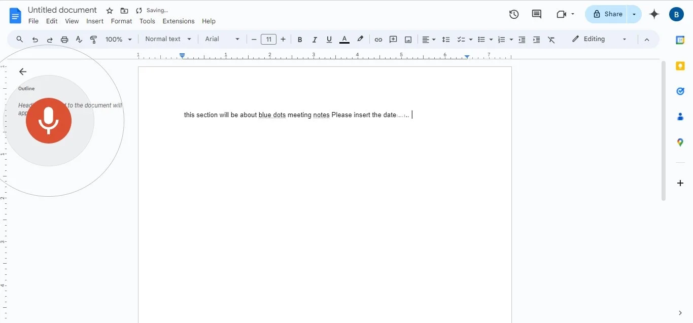 How to voice type on Google Docs