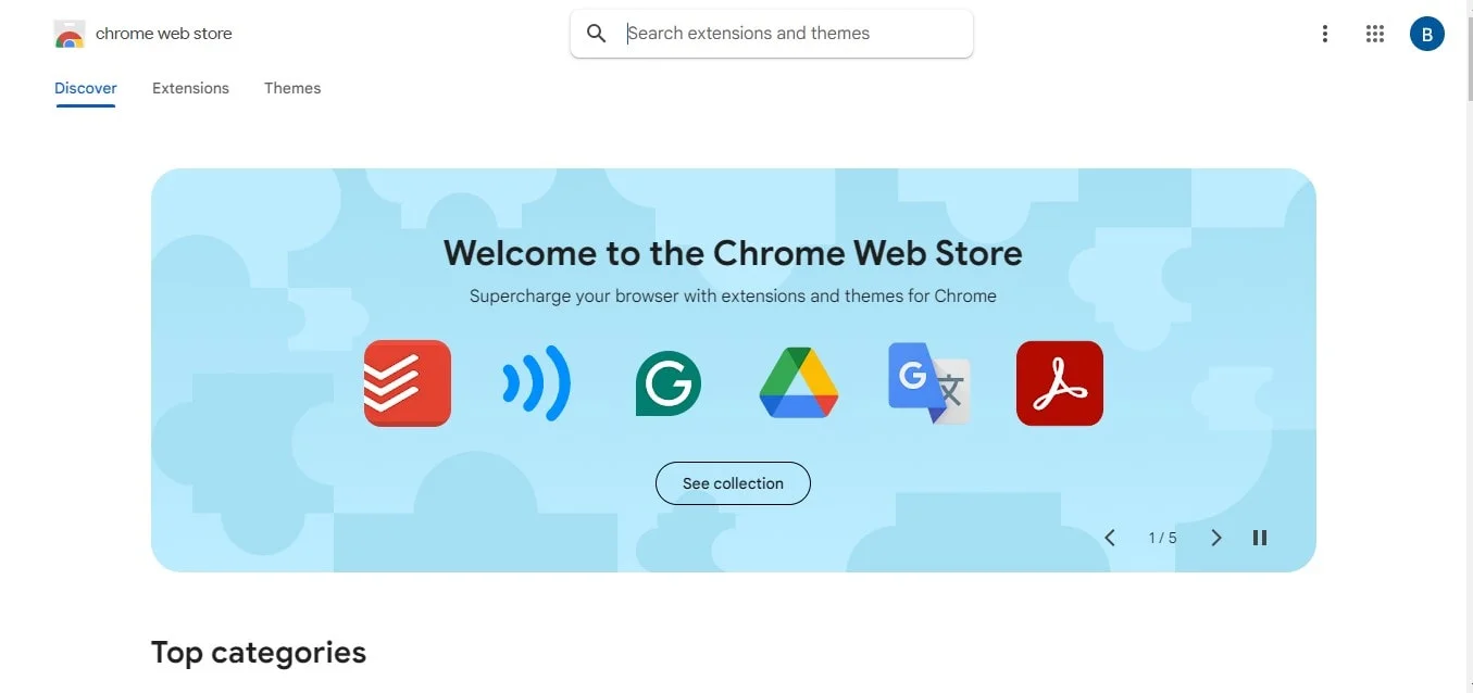 Chrome Web store