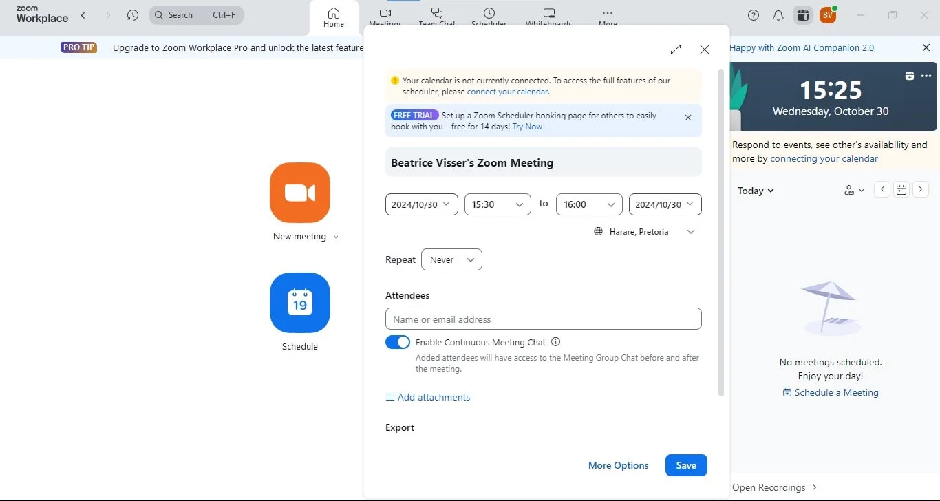 How to set up a recurring meeting in Zoom