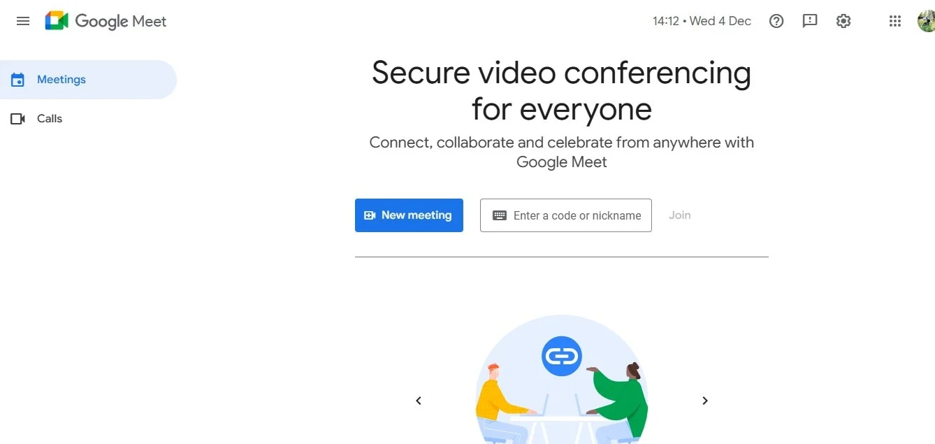 how to start a Google Meet meeting