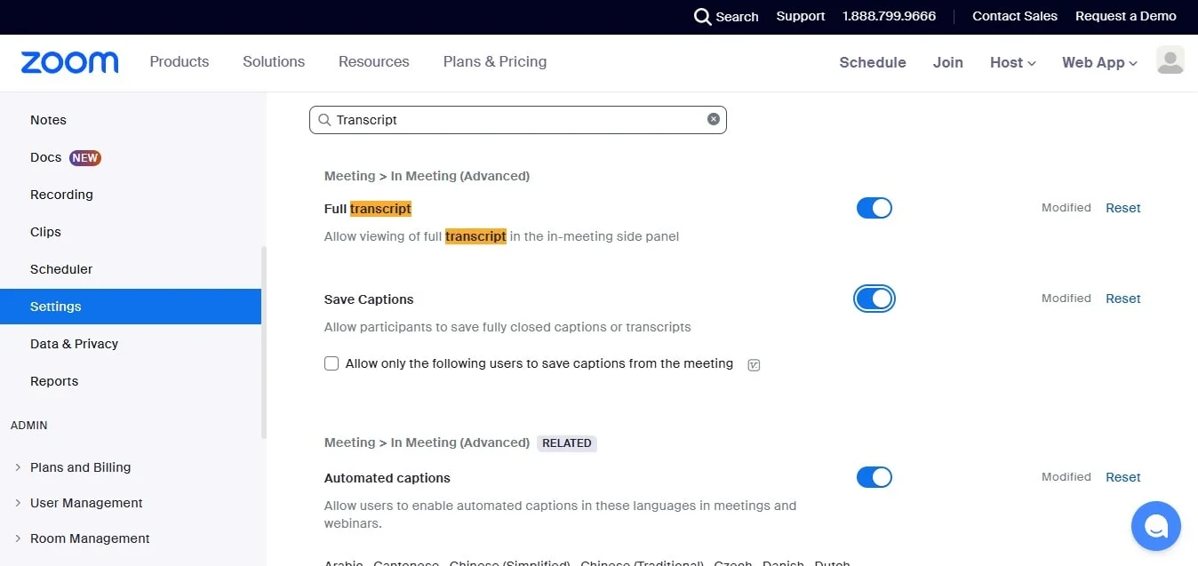 transcribe Zoom meetings