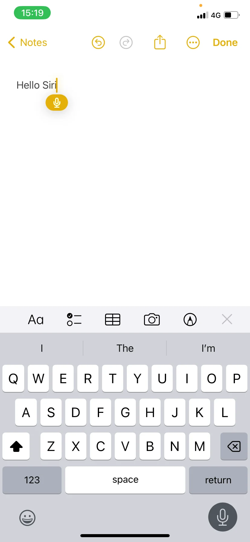 built-in dictation tool on iPhone