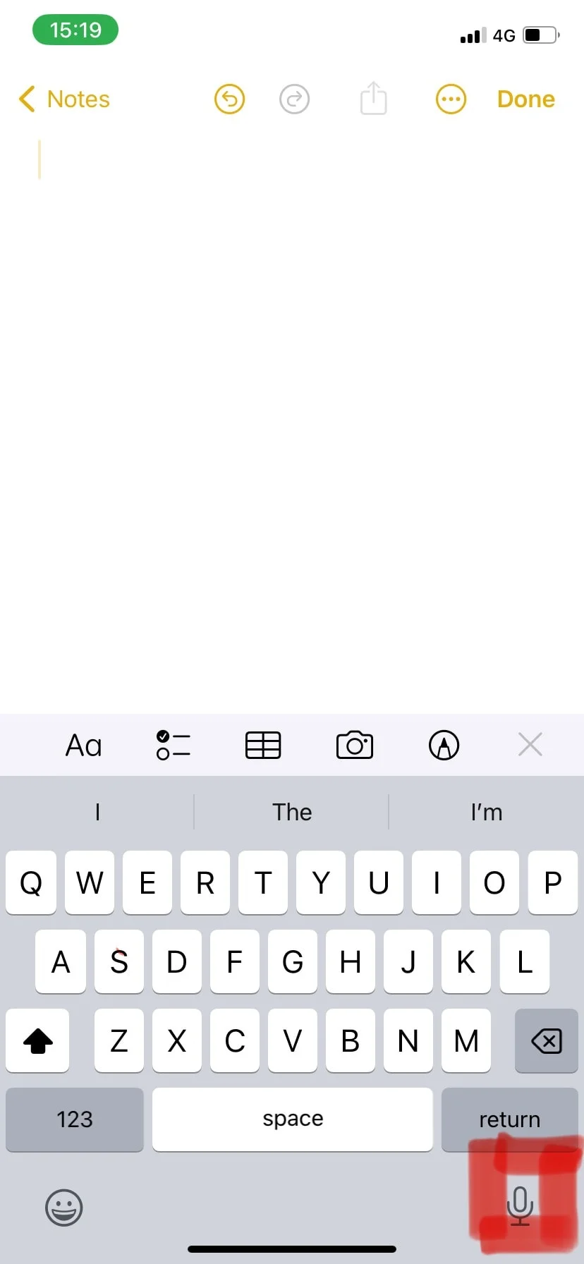 how to access dictation tool on iPhone