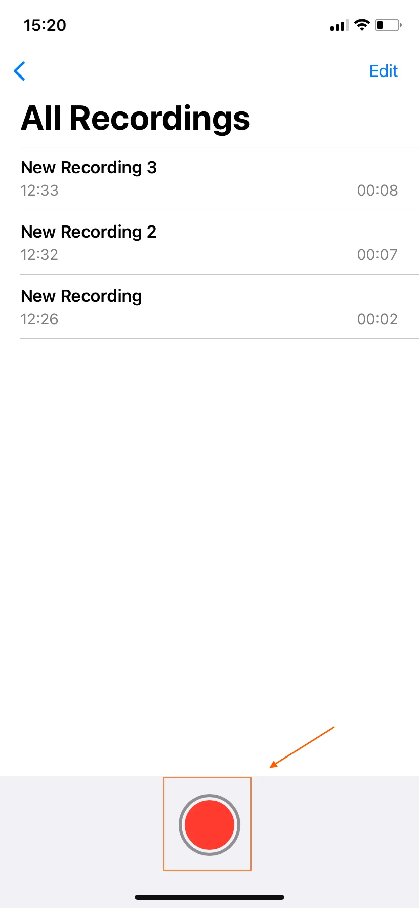 how to start recording voice on iPhone