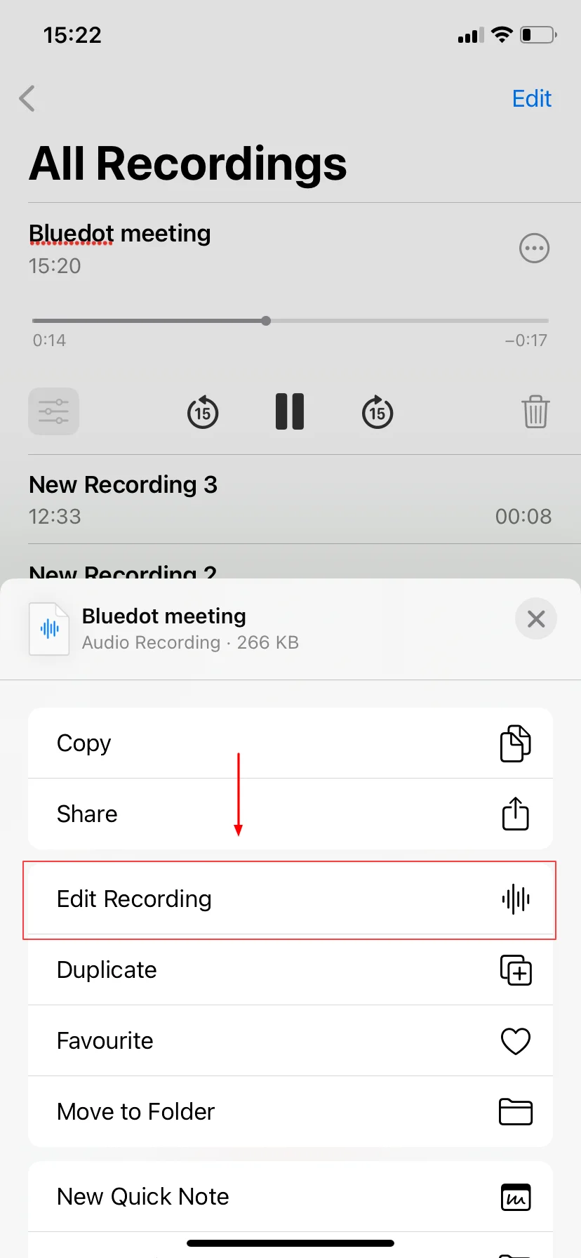 Can I edit recorded audio on iPhone