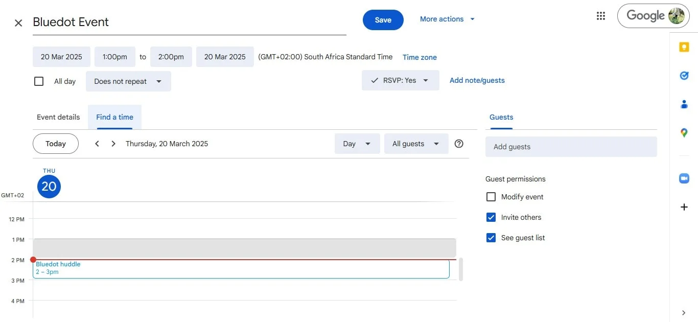 How to use Suggested Times in Google Calendar