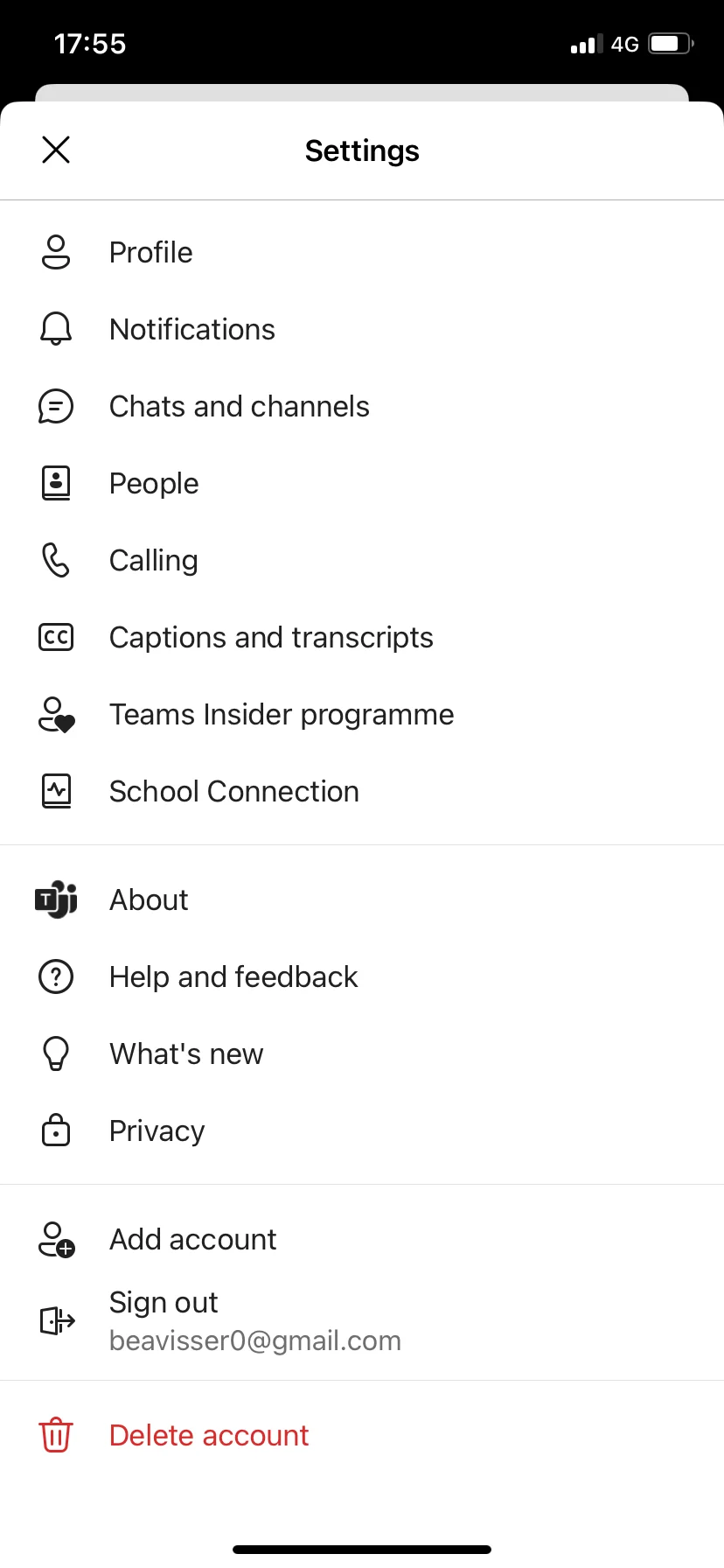 Unblocking a contact on Microsoft Teams Mobile