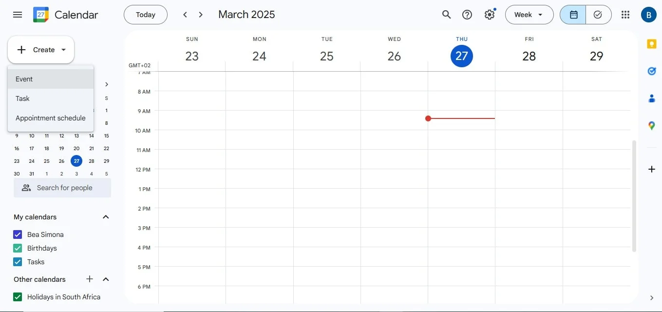 How to create an event in Google Calendar Desktop
