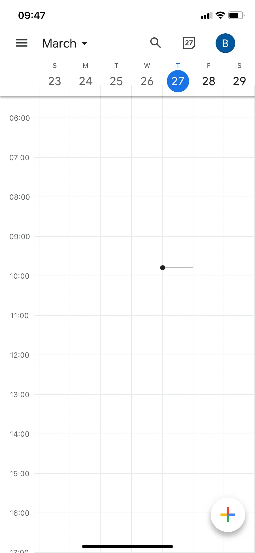 Google Calendar on Mobile