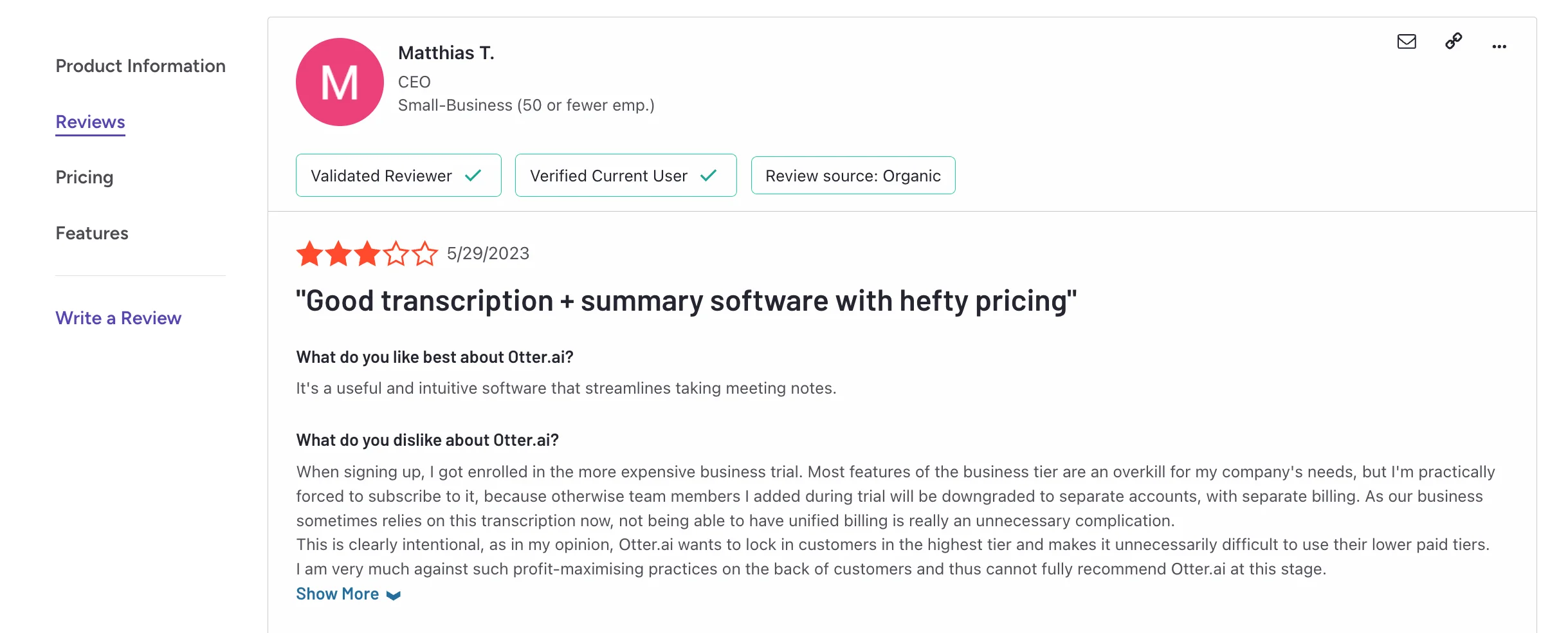Otter customers reviews