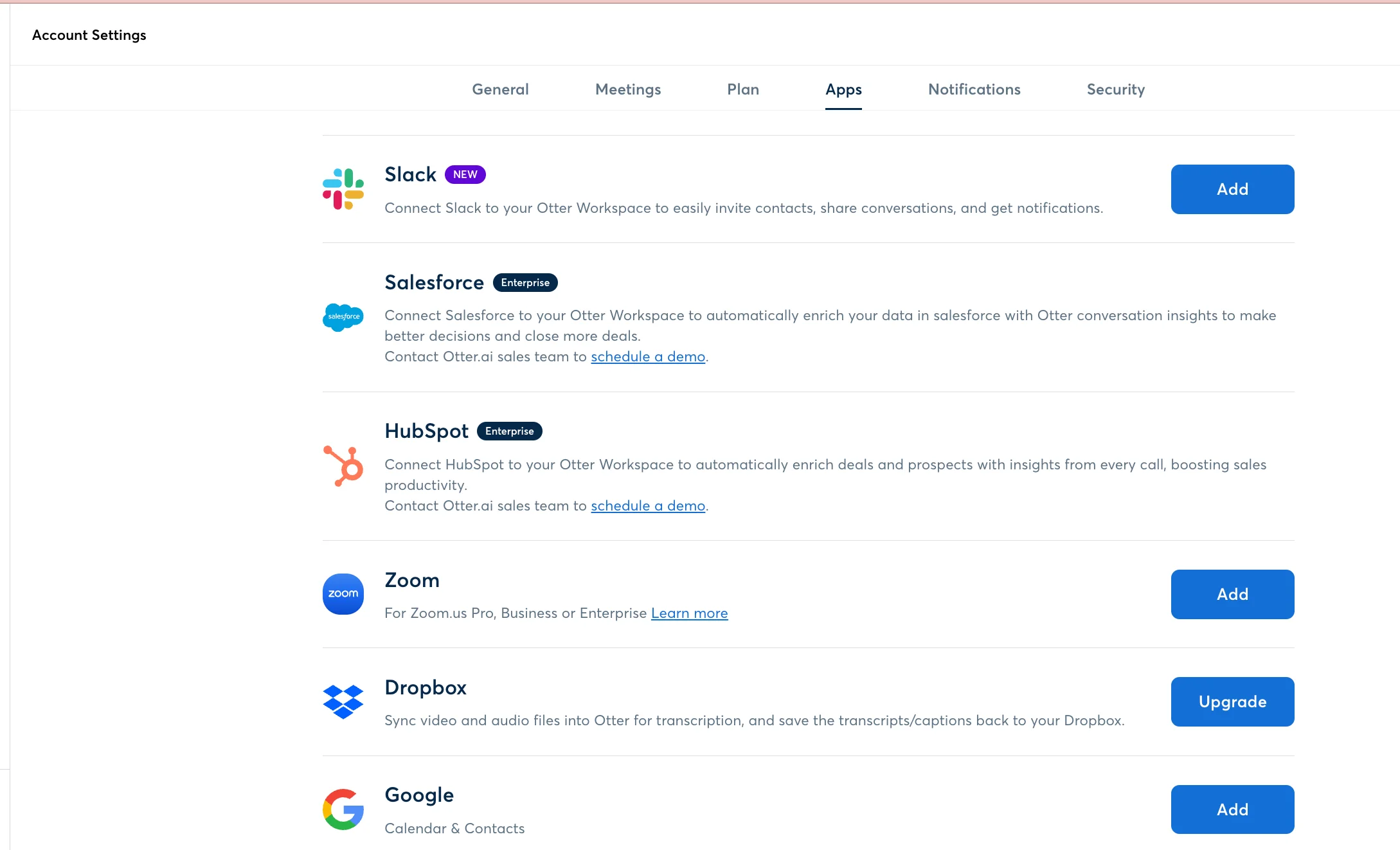 Otter Integration & Team Collaboration