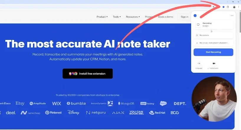 Bluedot extension icon