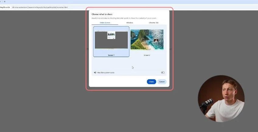How to choose the window you want to record