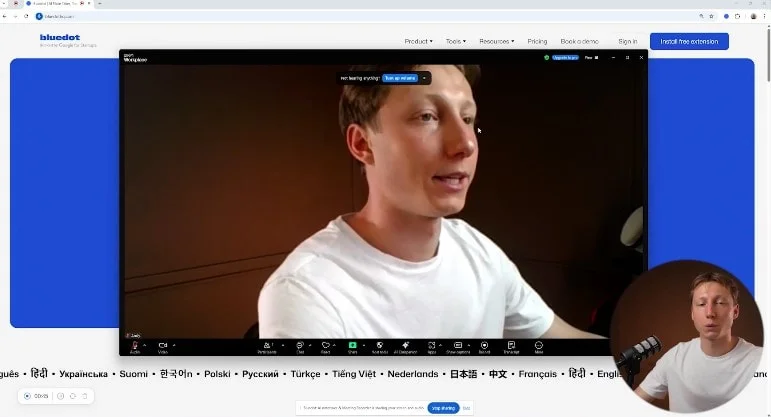 How to record everything in the background in Bluedot