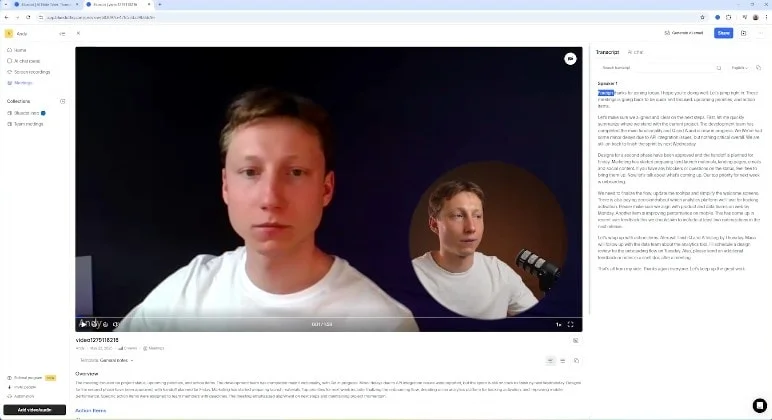How to find a meeting recording