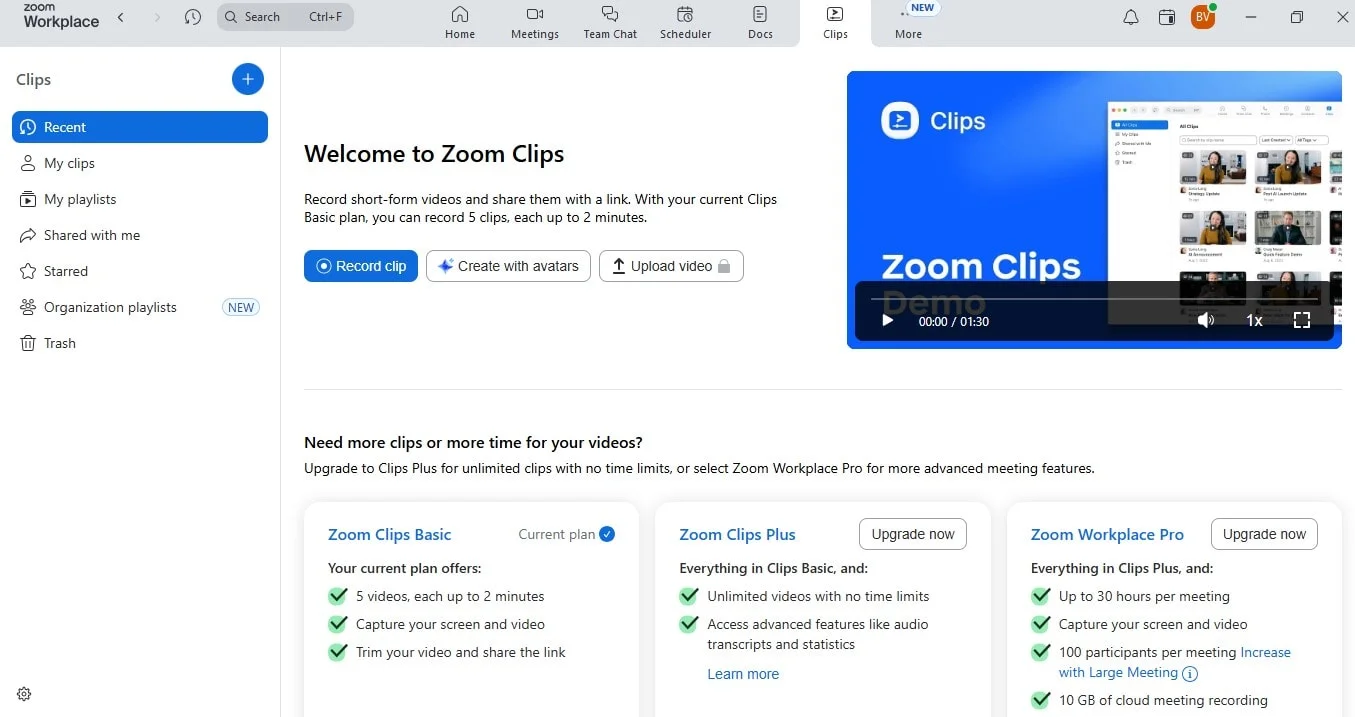 Recording a meeting with a Zoom Account