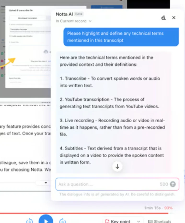 Notta AI Chatbot