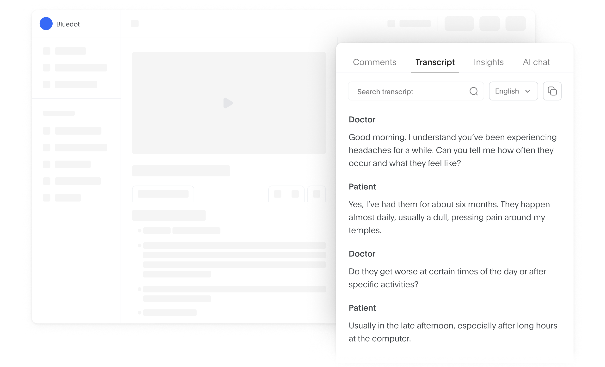 Transcribe patient conversations