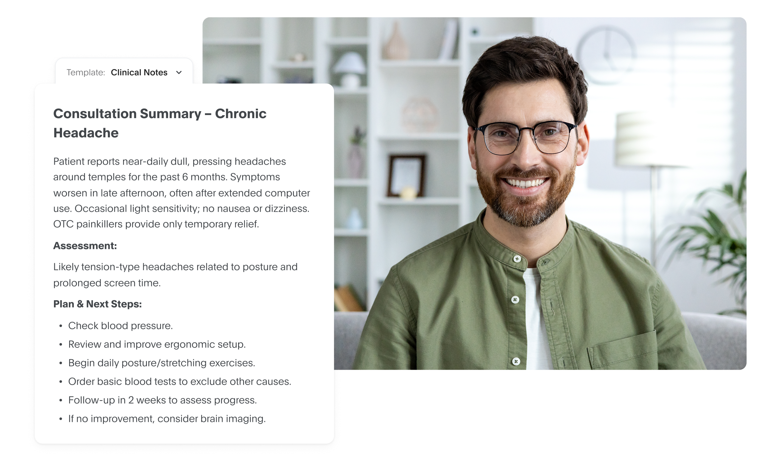 Generate structured clinical notes