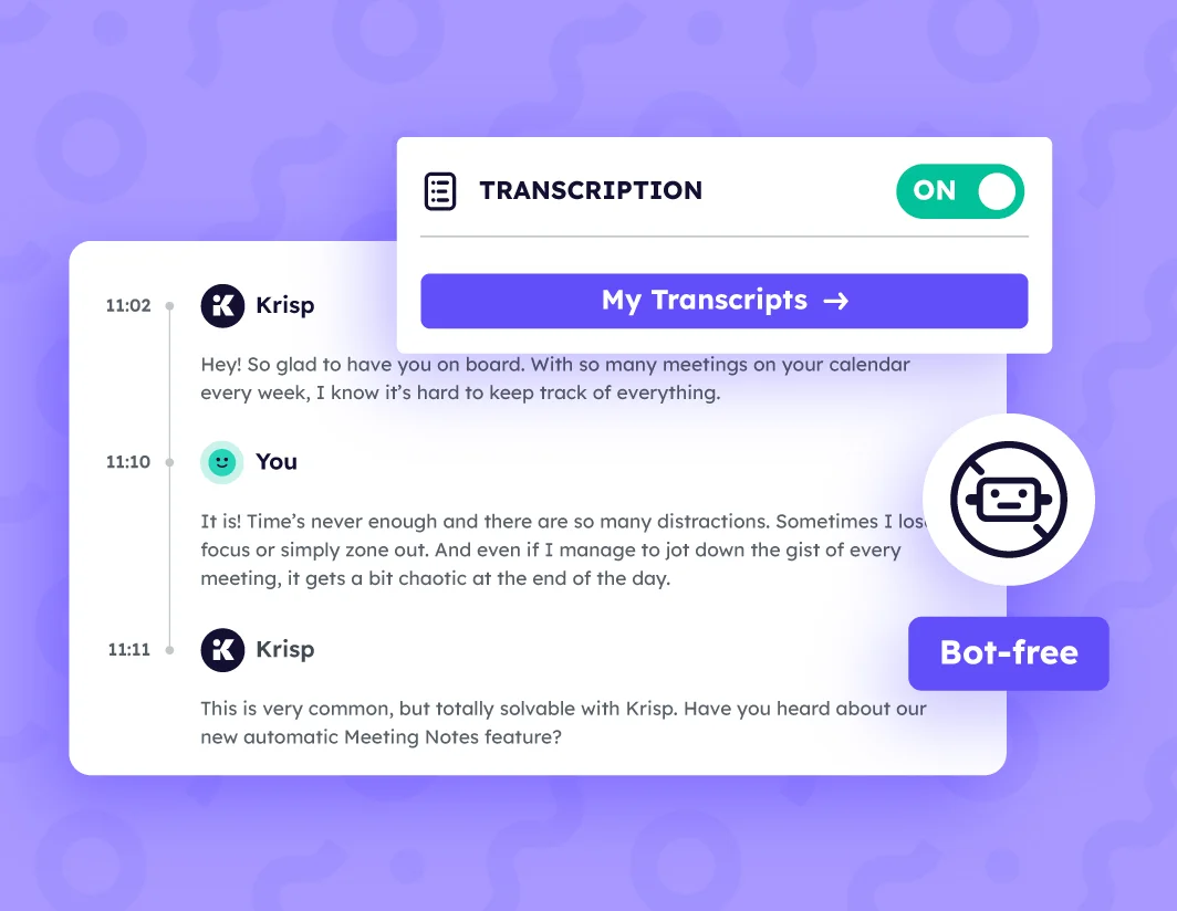 Krisp Bot-Free Recording