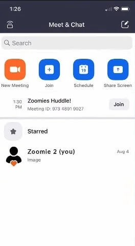 Mobile Zoom App