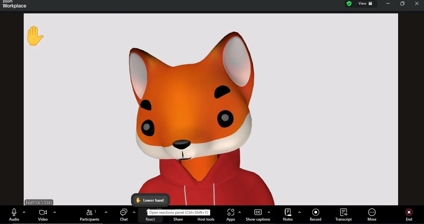 How to lower hand during a meeting on the Zoom desktop app